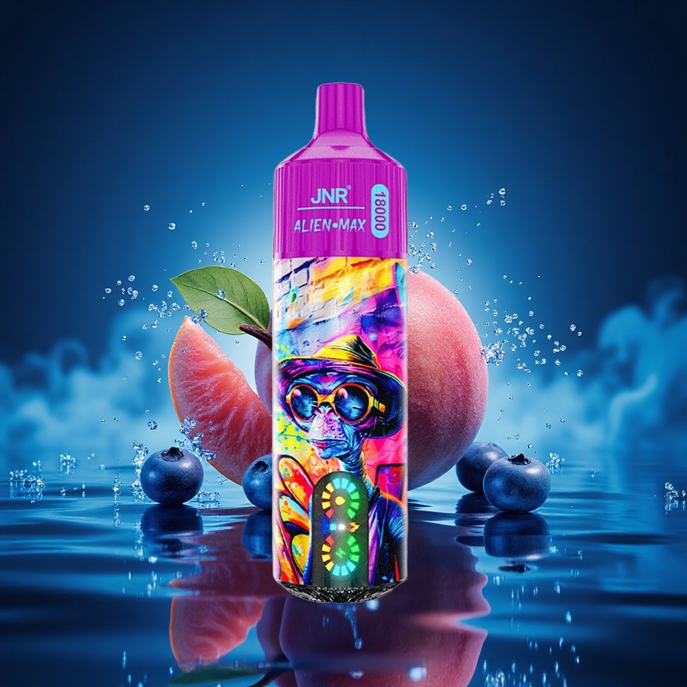JNR Alien Max 18000 Dulce de Durazno y Arándano con Doble Malla y Carga Rápida
