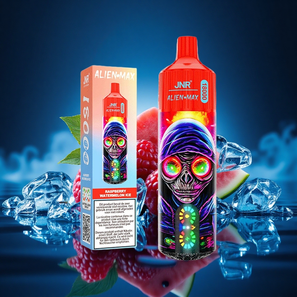 JNR Alien Max 18000 Frambuesa Sandía Hielo con Doble Malla y Carga Rápida