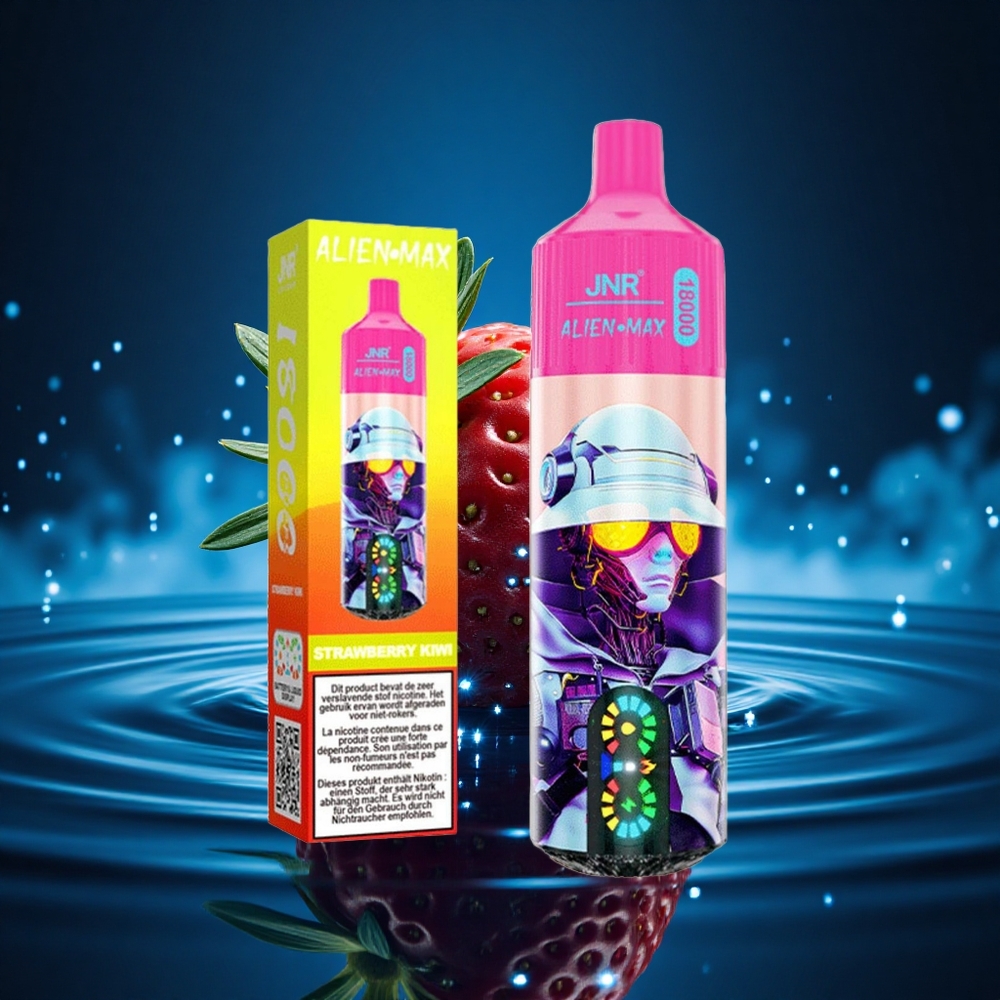 JNR Alien Max 18000 Fresa Kiwi Doble Malla y Carga Rápida