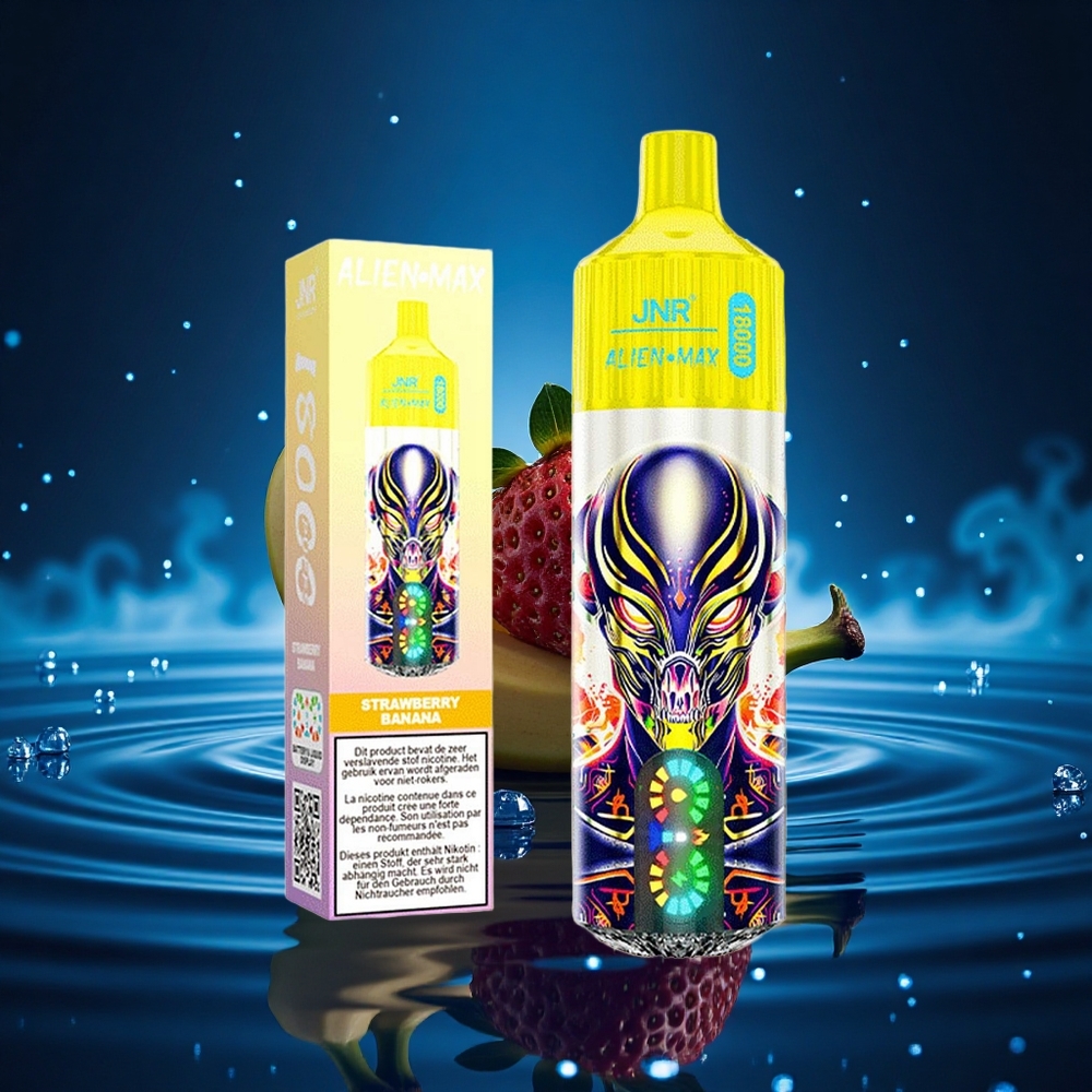 JNR Alien Max 18000 Fresa Plátano Dual Mesh y LED Inteligente