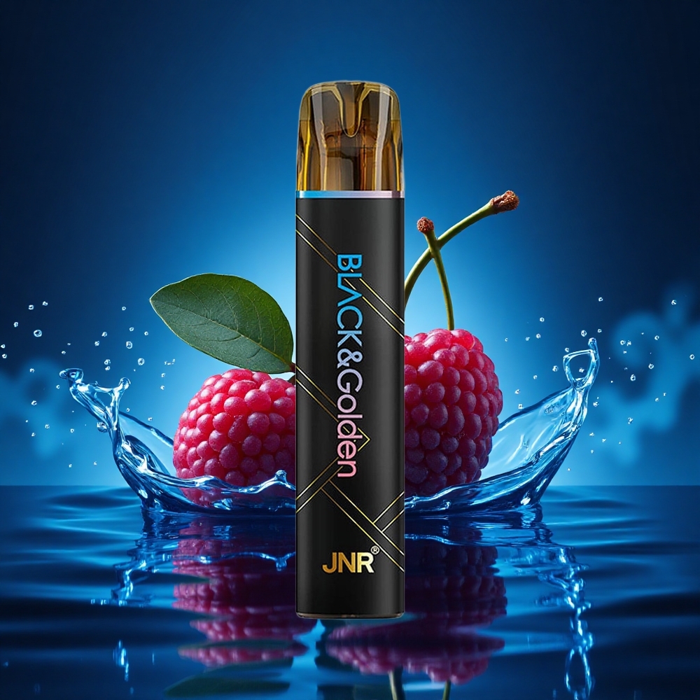 JNR Black&Golden 600+200 Cereza Frambuesa Azul 800 Puffs 2ml Sin Carga
