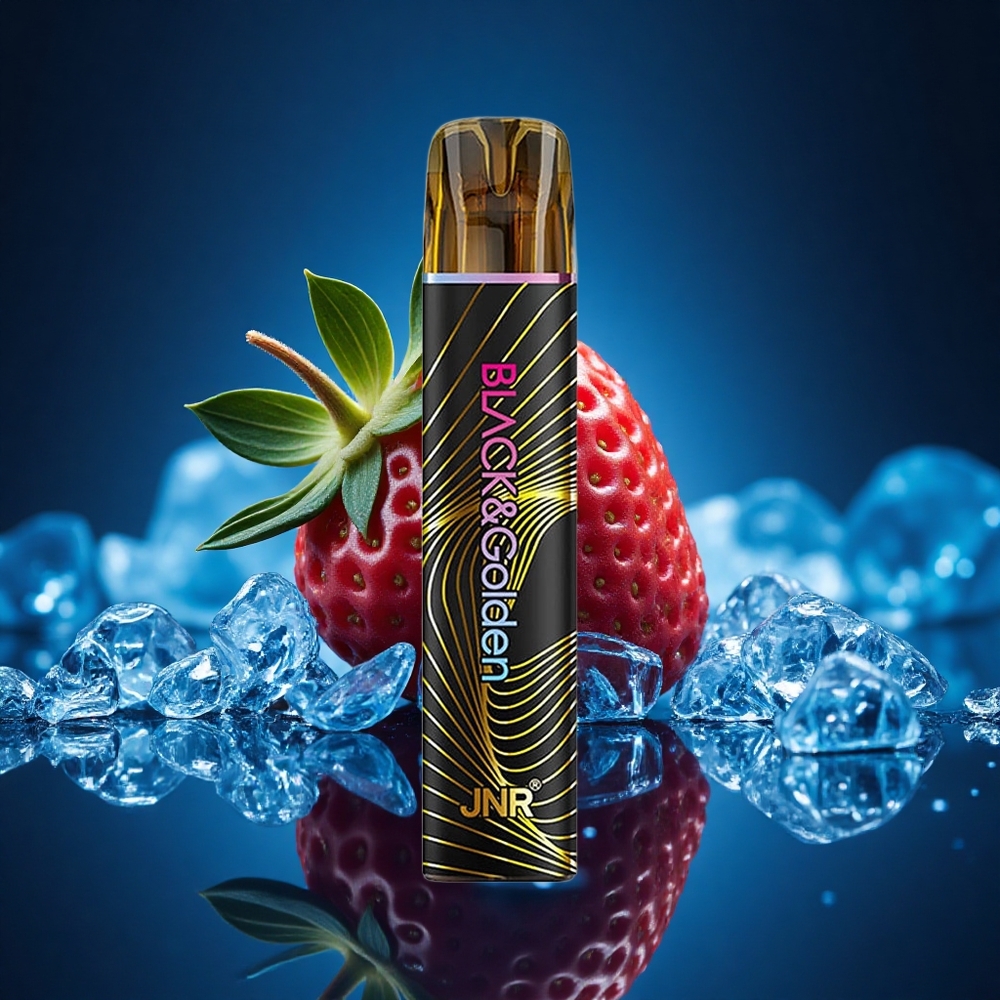 JNR Black&Golden 600+200 Helado de Fresa 800 Puffs 550mAh 2ml