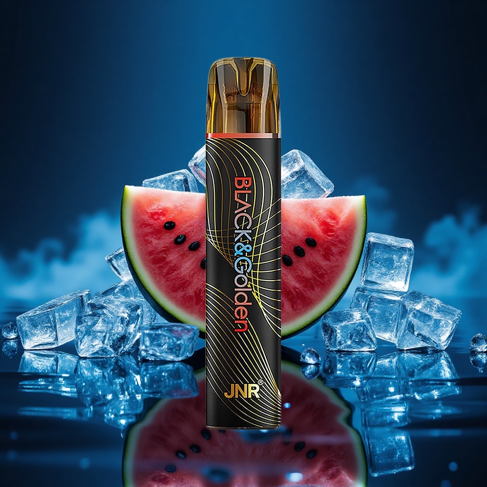 JNR Black&Golden 600+200 Sandía Hielo 800 Puffs 2ml Sin Carga