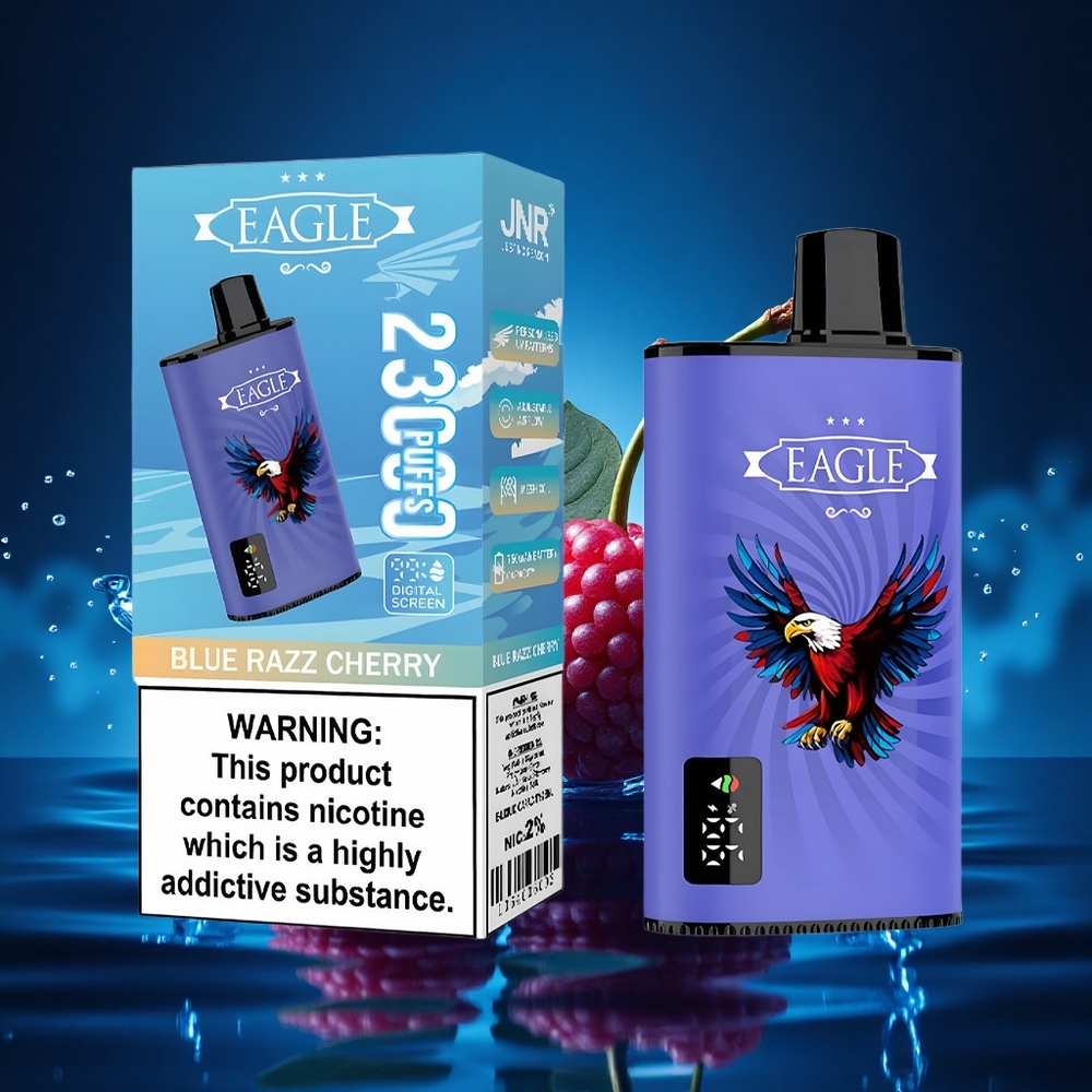JNR EAGLE Smart 23000 Cereza Frambuesa Azul con Pantalla Digital y Bobina Mesh 1.0ohm