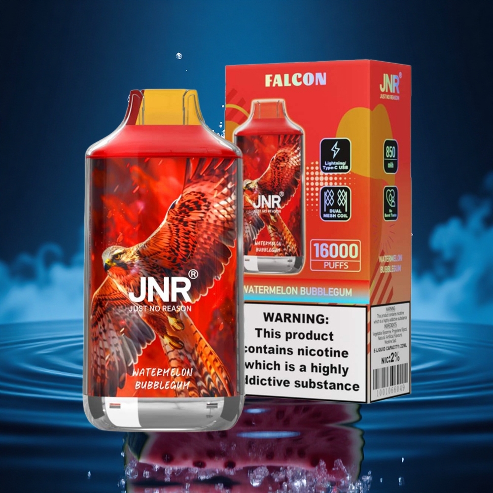 JNR Falcon 16000 Chicle de Sandía Dual Carga 22ml LED
