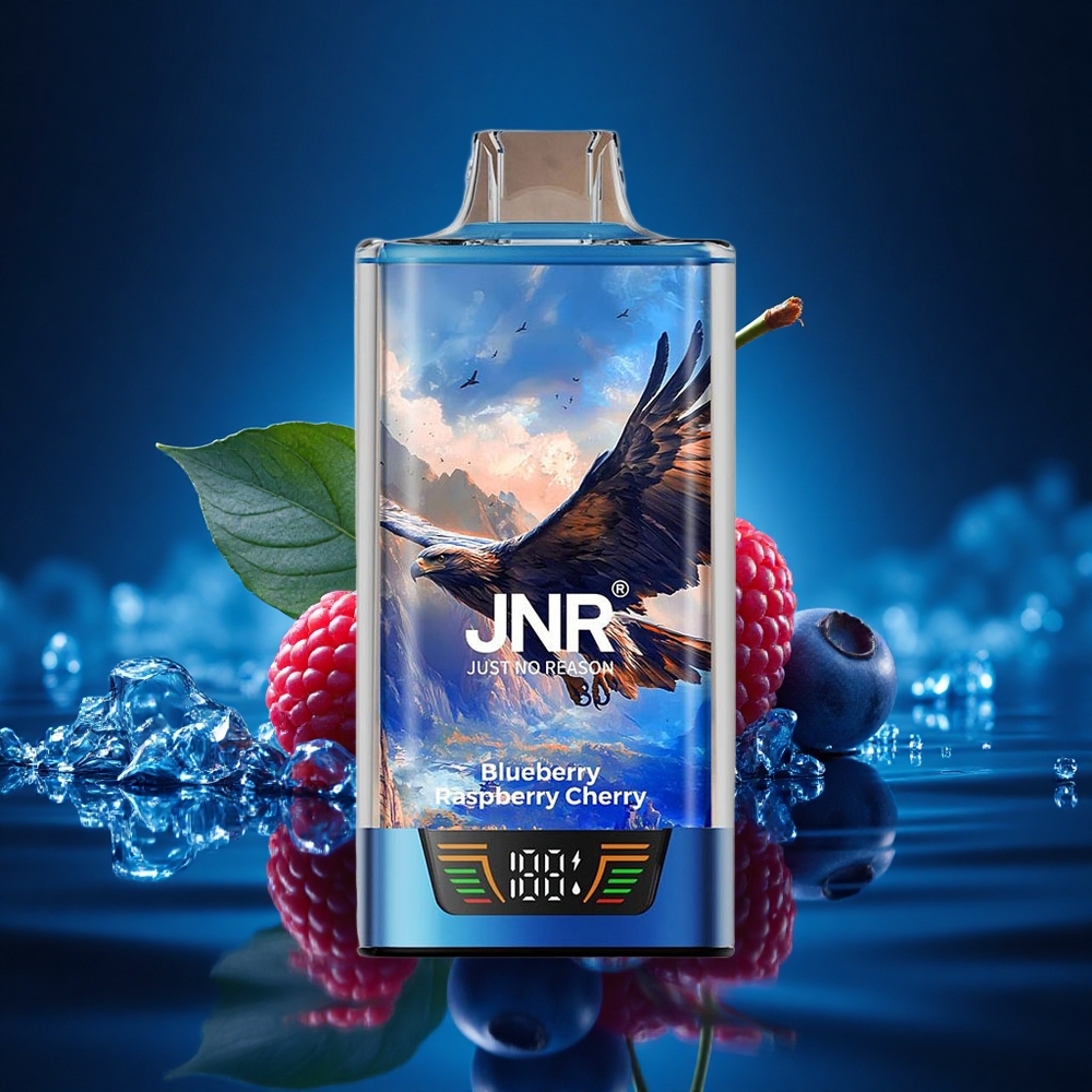 JNR Falcon Pro 28000 Arándano Frambuesa Cereza 30ml Dual Mesh