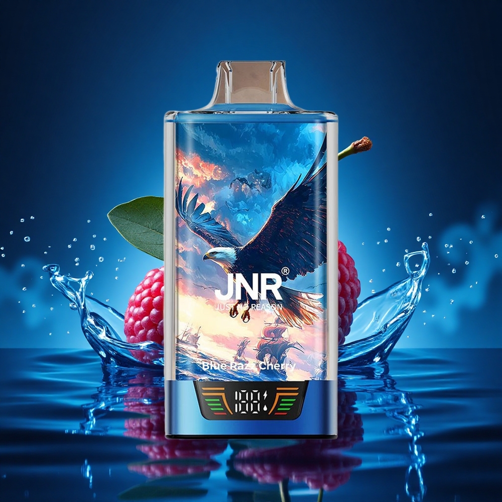 JNR Falcon Pro 28000 Cereza Frambuesa Azul 30ml Dual Mesh