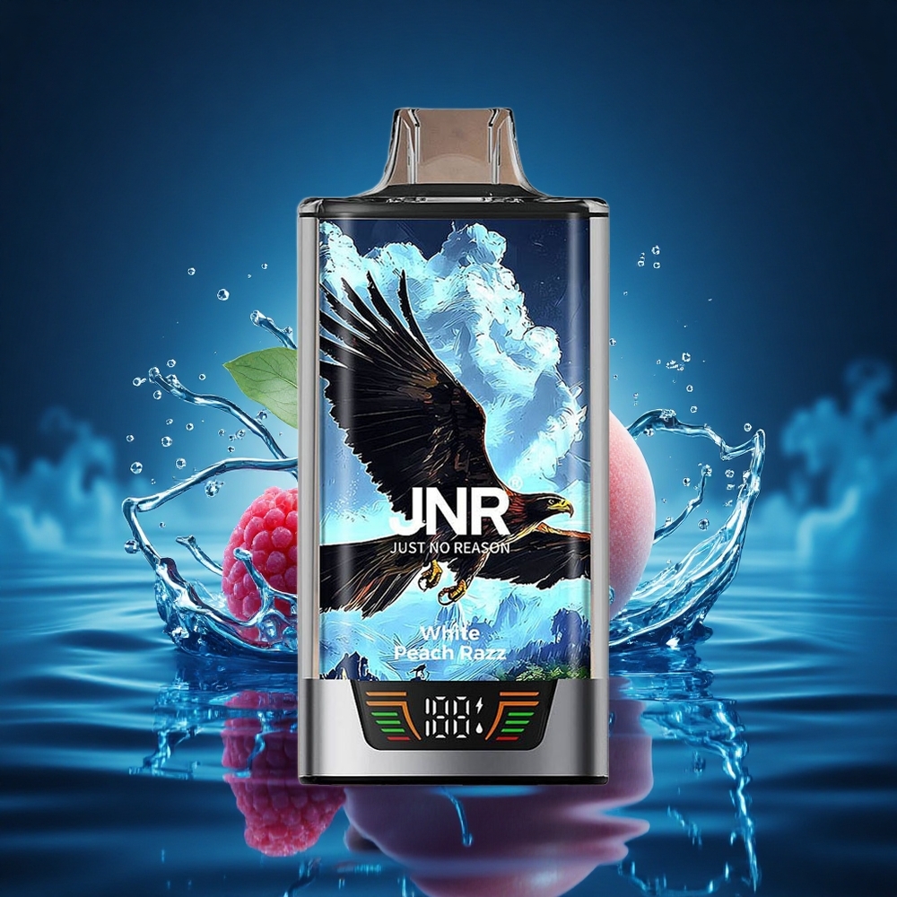 JNR Falcon Pro 28000 Durazno Blanco Frambuesa 30ml Dual Mesh