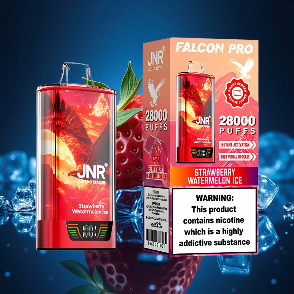 JNR Falcon Pro 28000 Fresa Sandía Helada con 30ml y Dual Mesh