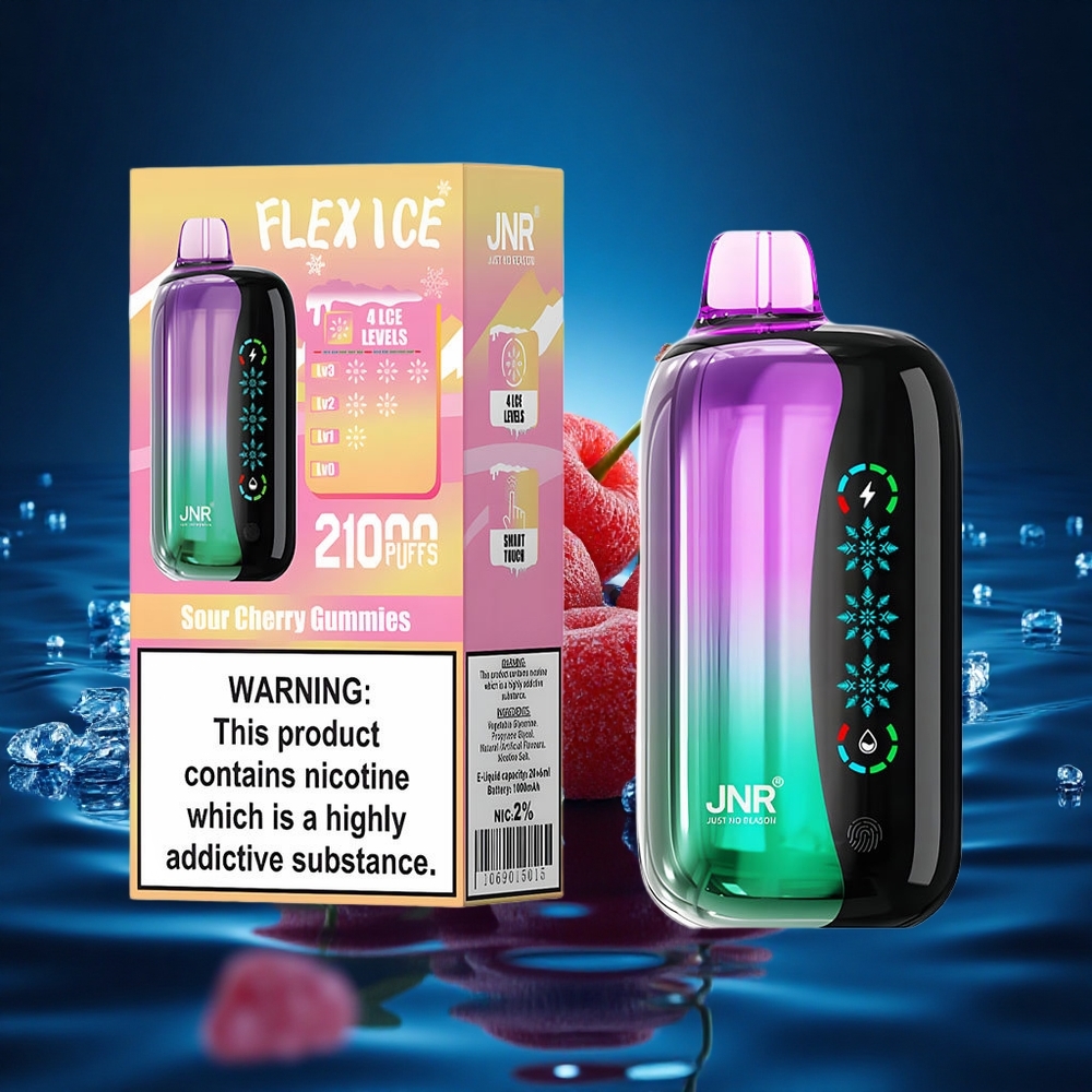 JNR Flex Ice 21000 Caramelos de Cereza Ácida con Aire Ajustable y Pantalla Táctil