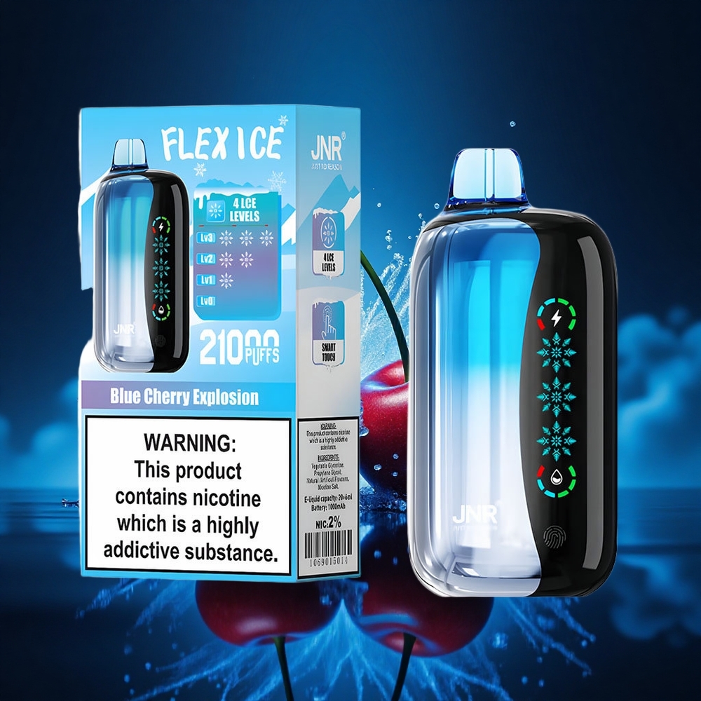 JNR Flex Ice 21000 Explosión de Cereza Azul con Ajuste de Hielo y Pantalla Táctil