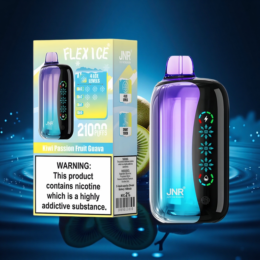 JNR Flex Ice 21000 Fruta de la Pasión Kiwi Guayaba con Ajuste de Hielo y Pantalla Táctil