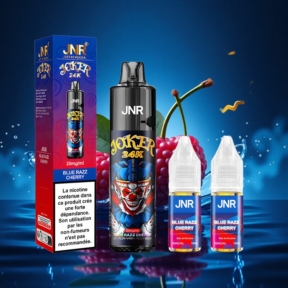 JNR Joker 24K Cereza Azul Refrescante con 2% Nicotina y Luz Multicolor