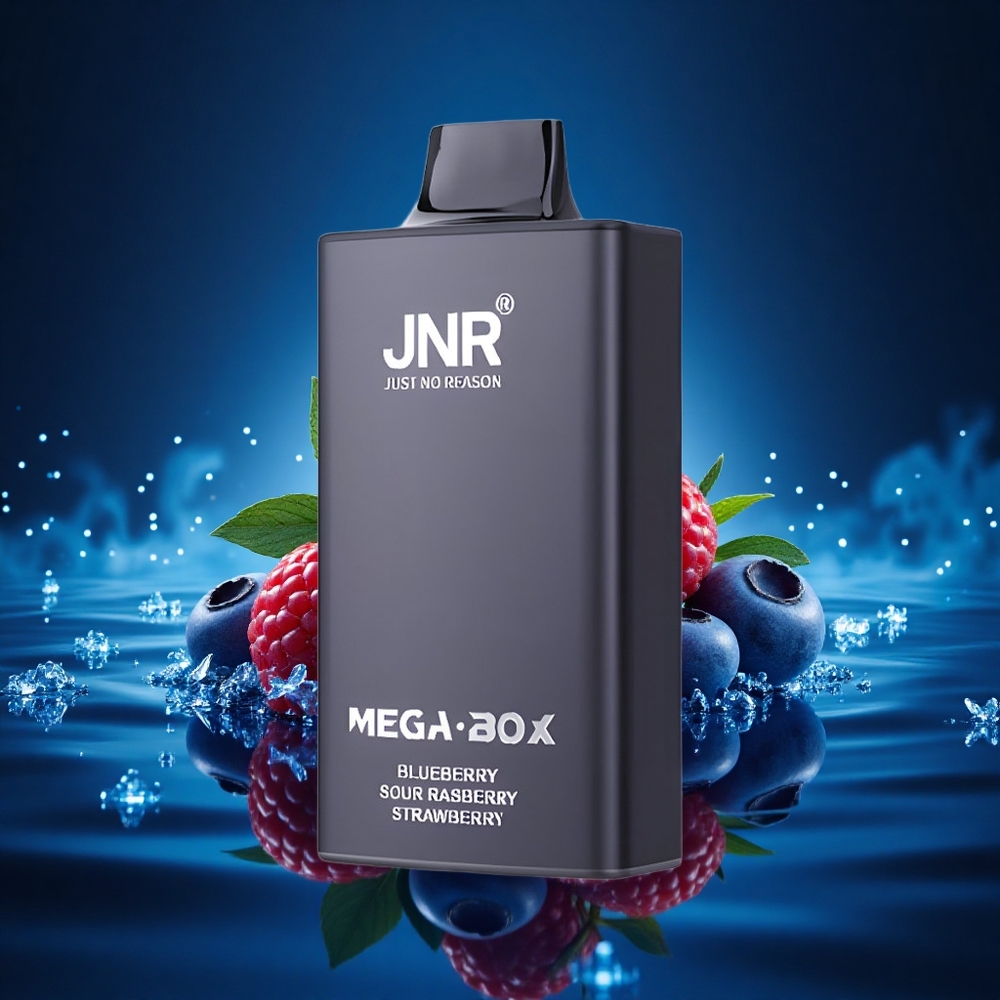 JNR Mega Box 25000 Arándano Agrio Frambuesa Fresa Doble Malla Carga Rápida 30ml