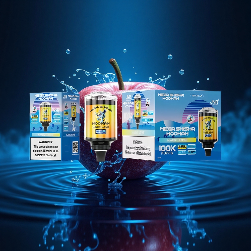 JNR Mega Shisha Hookah 100K Amor Mágico Pantalla Inteligente 2200mAh Aire Ajustable