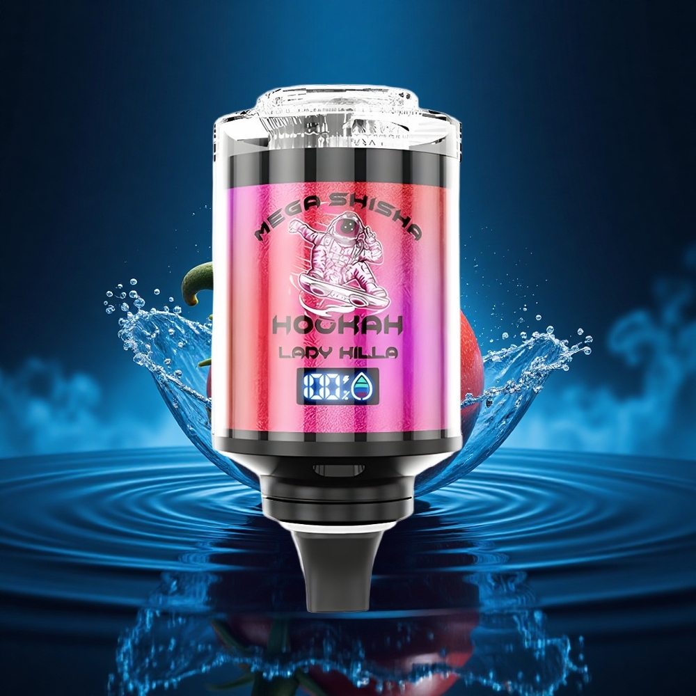 JNR Mega Shisha Hookah 100K Asesina de Damas 2200mAh Pantalla Inteligente