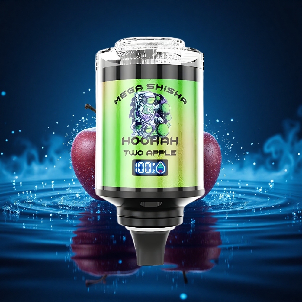 JNR Mega Shisha Hookah 100K Dos Manzanas Luz Inteligente y Pantalla Interactiva