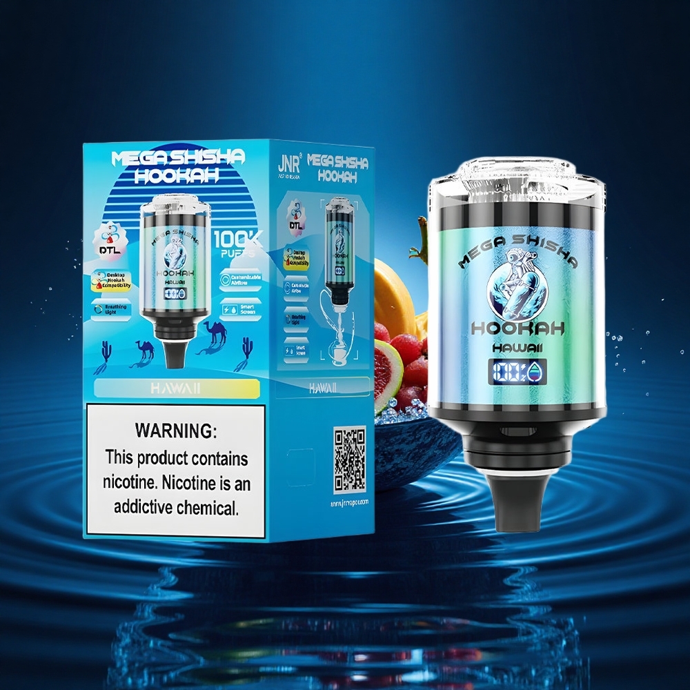 JNR Mega Shisha Hookah 100K Hawaii Mega Shisha Luz Interactiva y Aire Ajustable