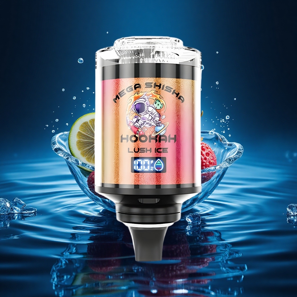 JNR Mega Shisha Hookah 100K Hielo Fresco 2200mAh Pantalla Inteligente