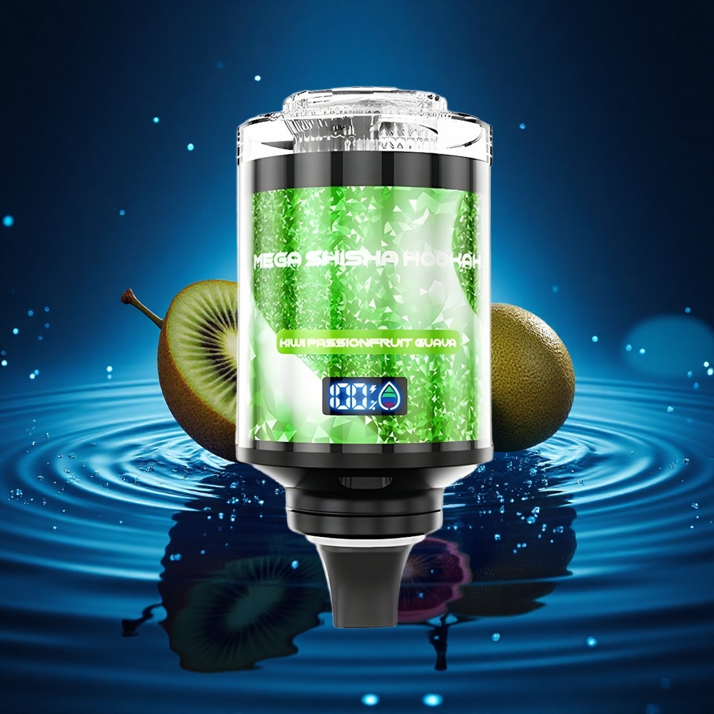 JNR Mega Shisha Hookah 100K Kiwi Maracuyá Guayaba Tipo-C Carga Rápida Pantalla Inteligente