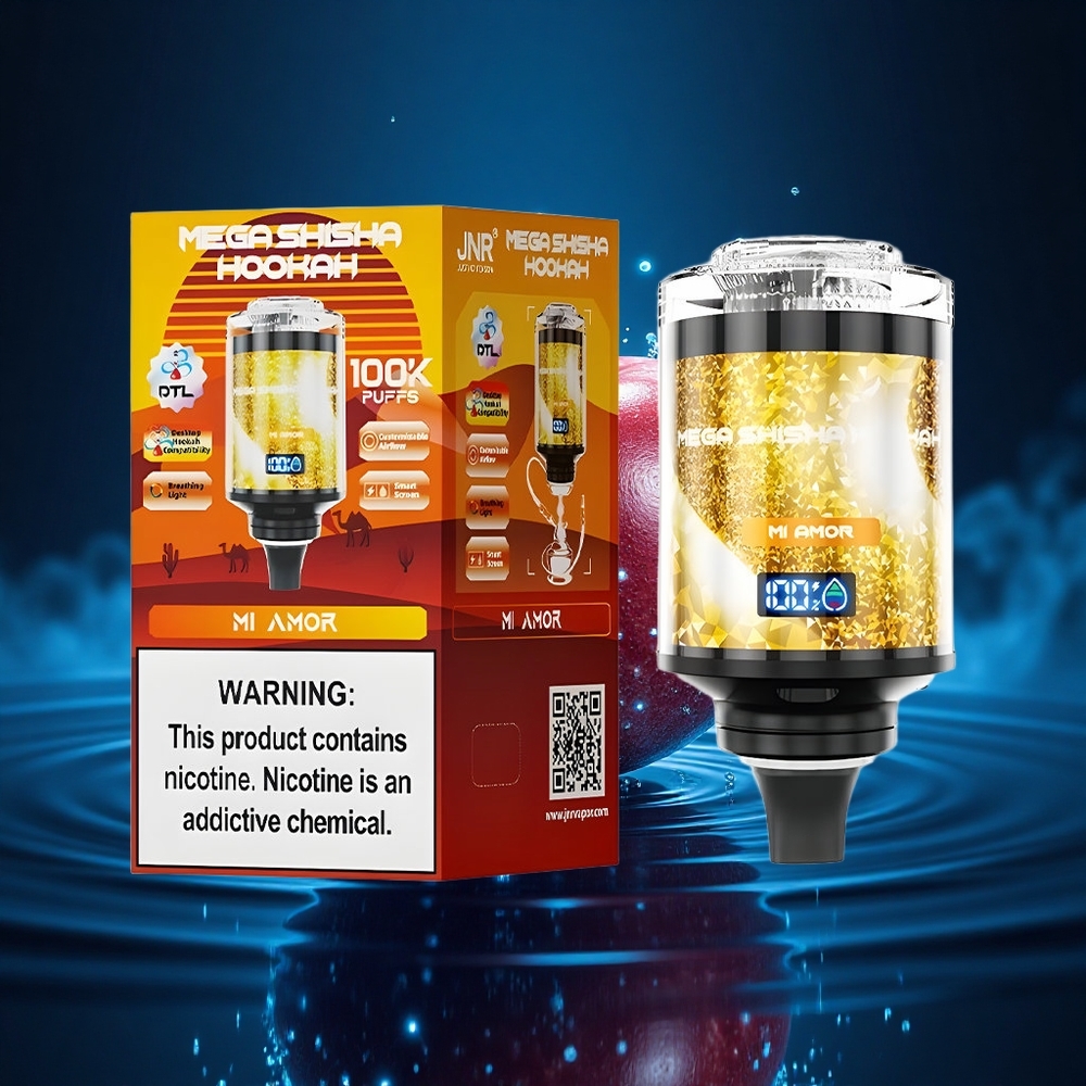 JNR Mega Shisha Hookah 100K Mi Amor Lumina 2200 Tipo-C