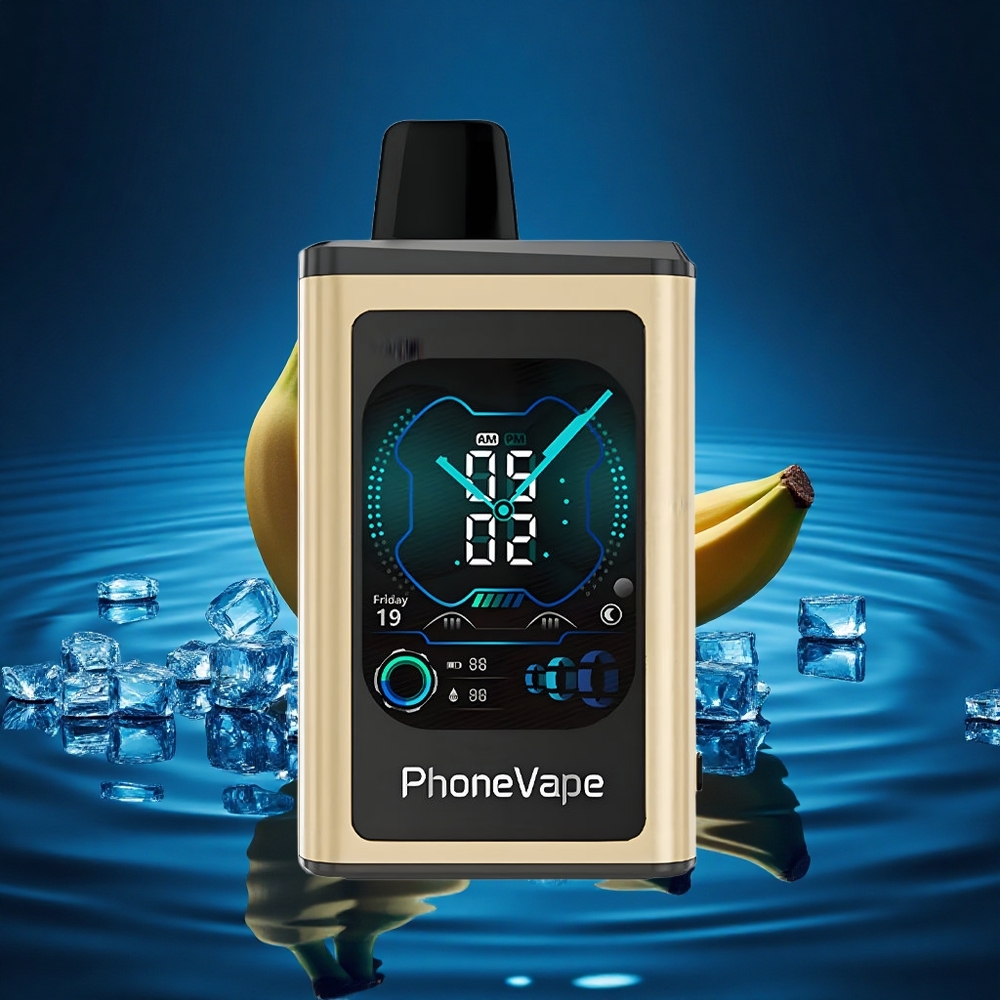 JNR PhoneVape 30000 Banana Hielo Turbo Pantalla Completa