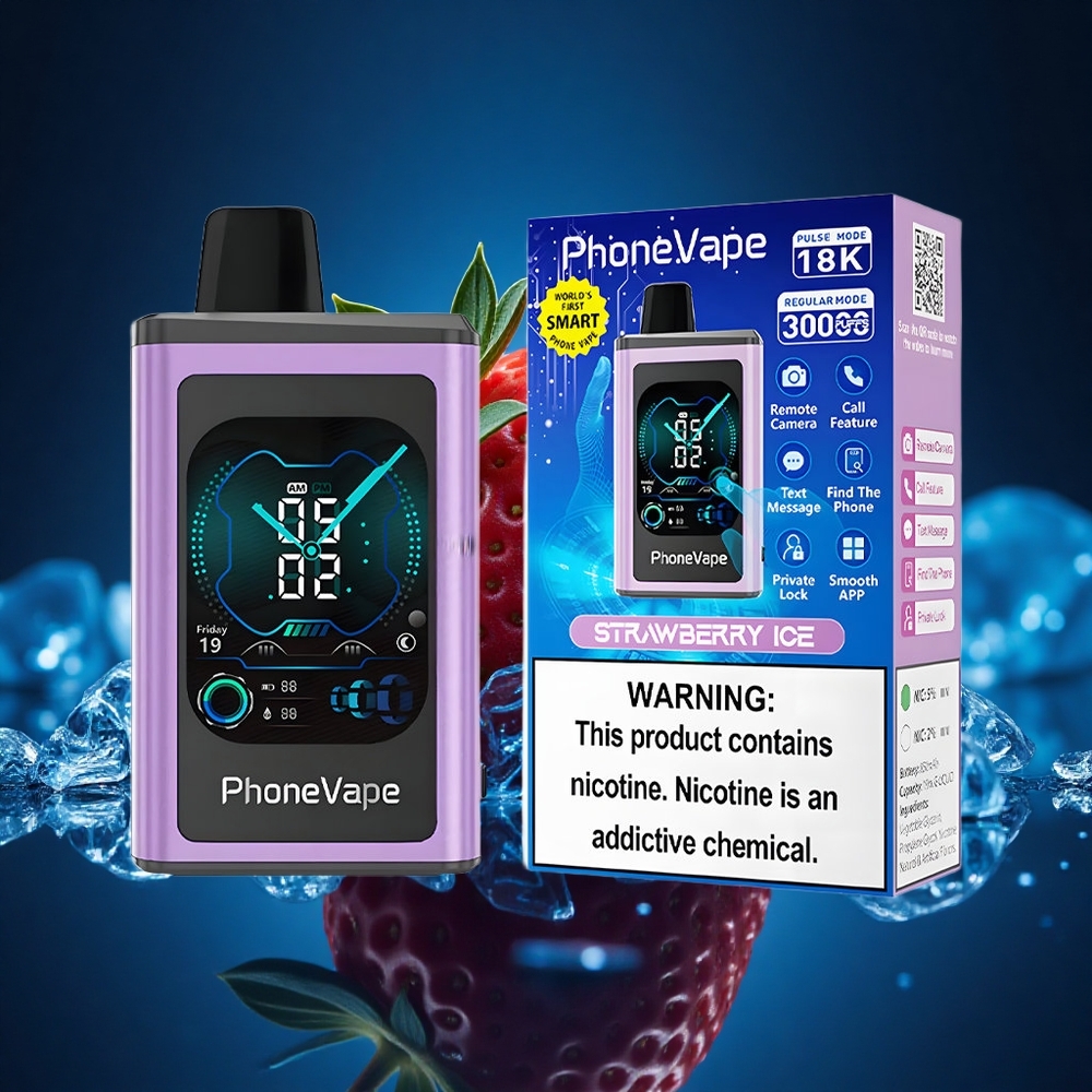 JNR PhoneVape 30000 Fresa Helado Turbo Pantalla Completa