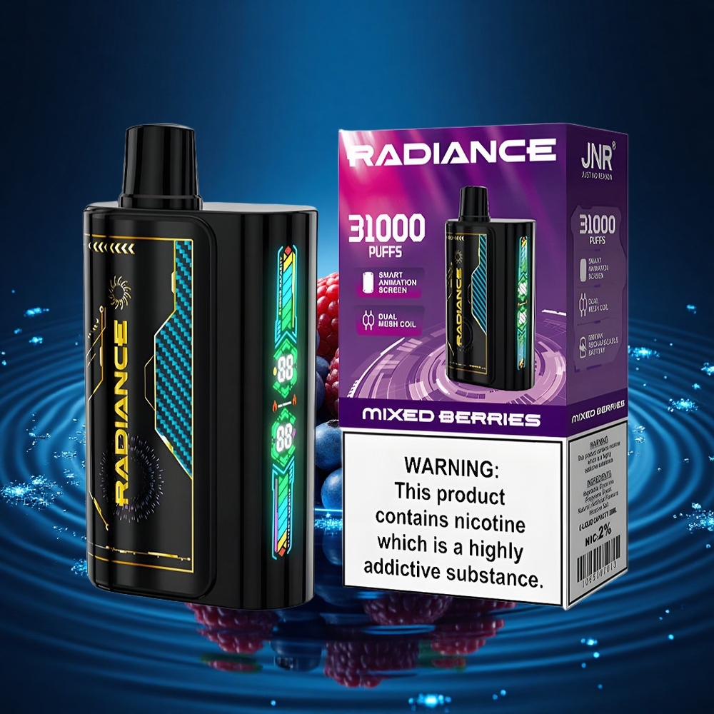 JNR Radiance 31000 Bayas Mixtas Pantalla Inteligente Doble Malla Recargable