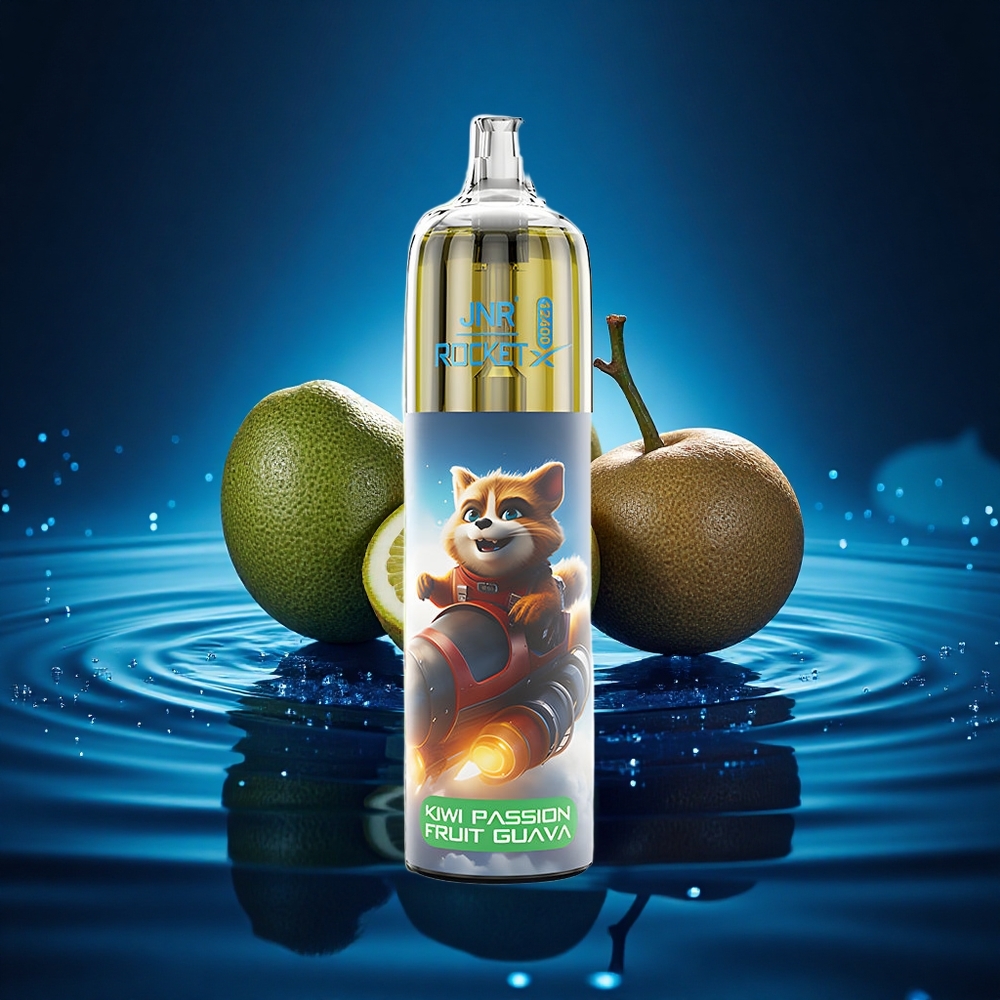 JNR Rocket-X 12400 Pasión de Kiwi y Guayaba con Flujo Ajustable y Luz RGB