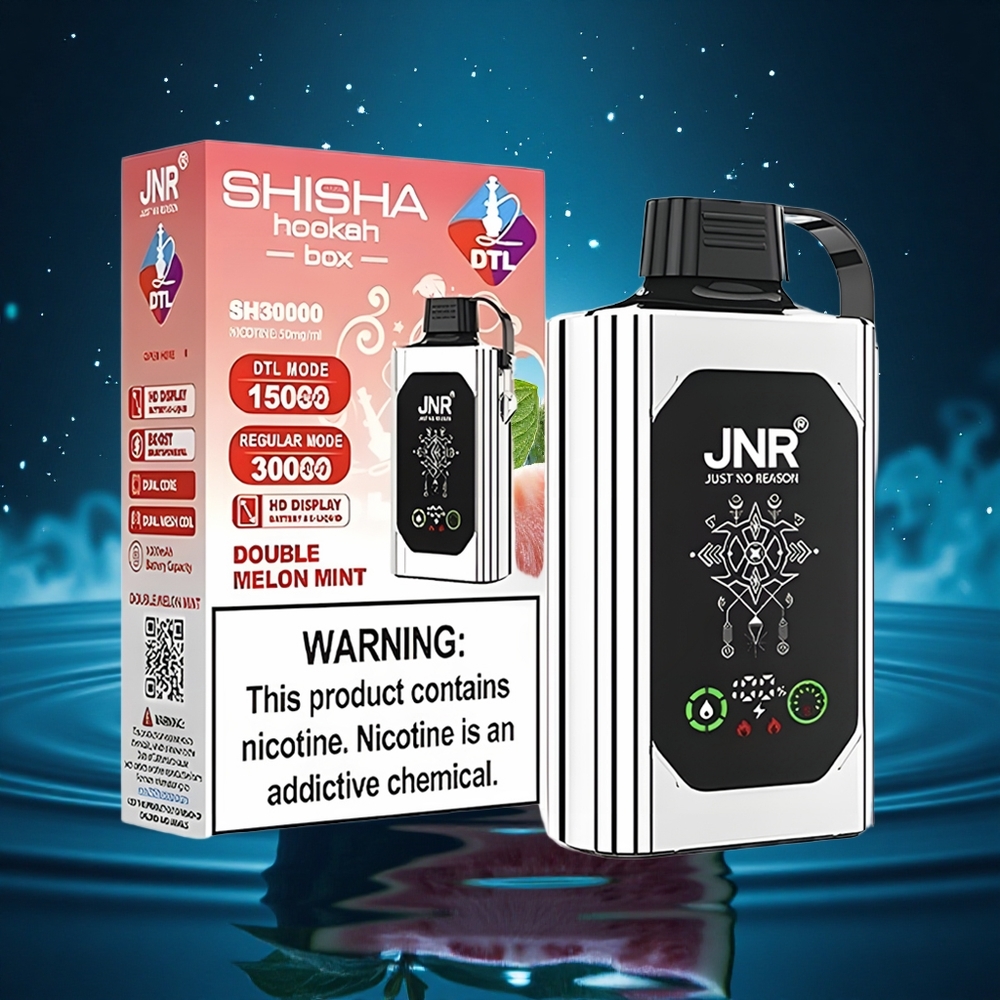 JNR Shisha Hookah Box 20500 Doble Melón Menta HD Dual Mesh 25ml