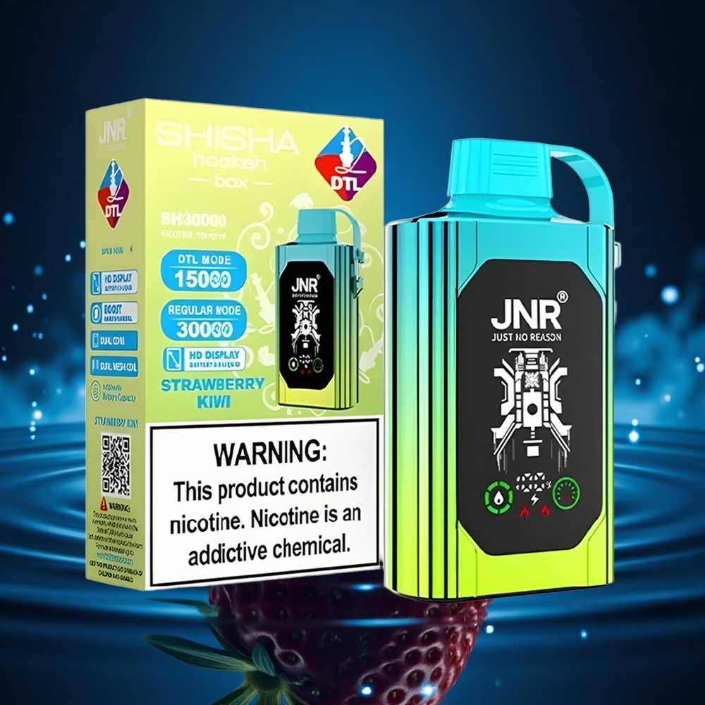 JNR Shisha Hookah Box 20500 Fresa Kiwi HD Dual Mesh Carga Rápida