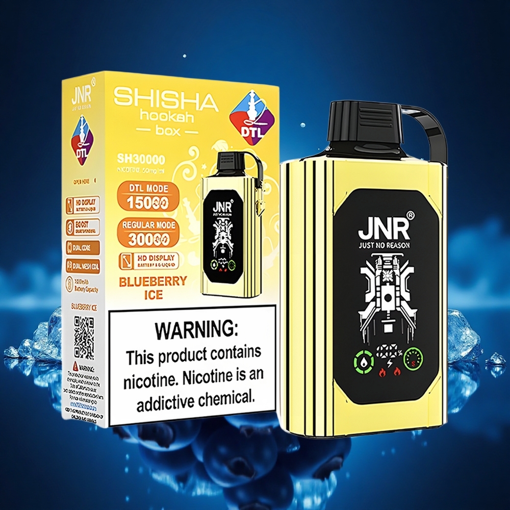 JNR Shisha Hookah Box 20500 Helado de Arándano HD Dual Carga Rápida