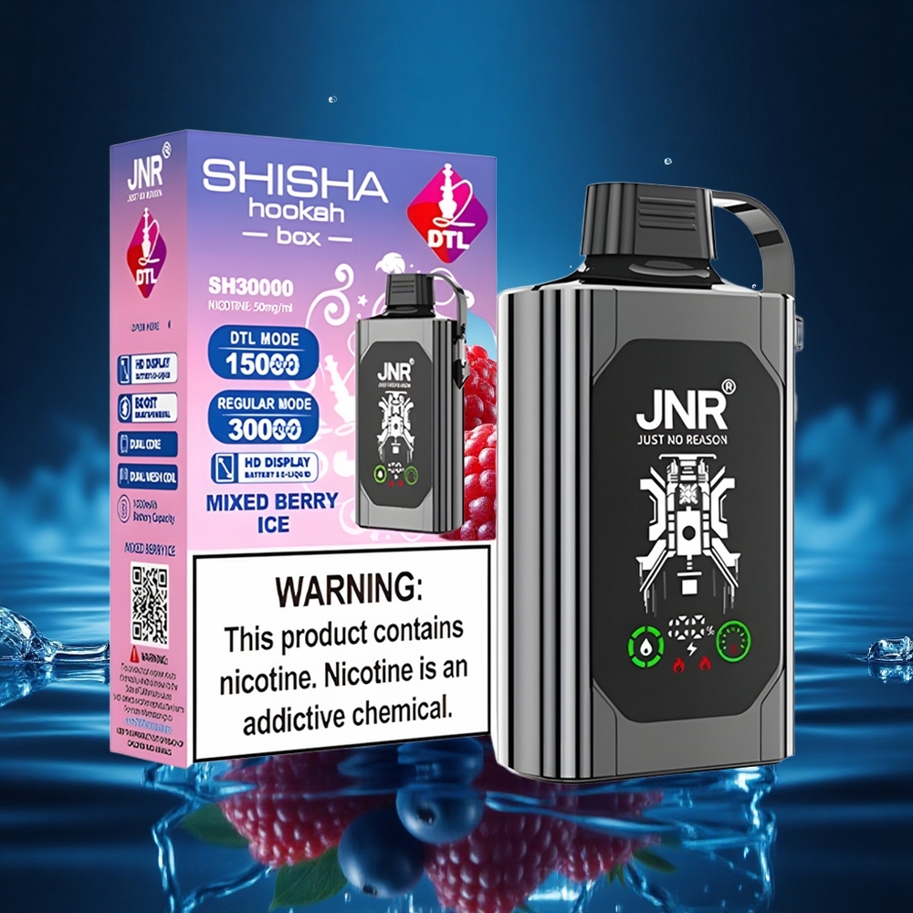 JNR Shisha Hookah Box 20500 Helado de Frutas Mixtas con Doble Malla y Carga Rápida
