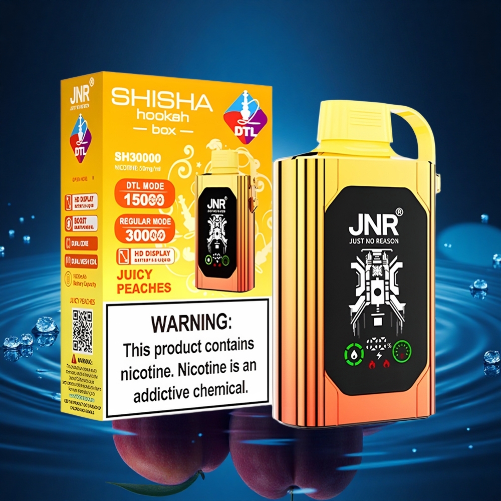 JNR Shisha Hookah Box 20500 Melocotones Jugosos HD 25ml Dual Mesh