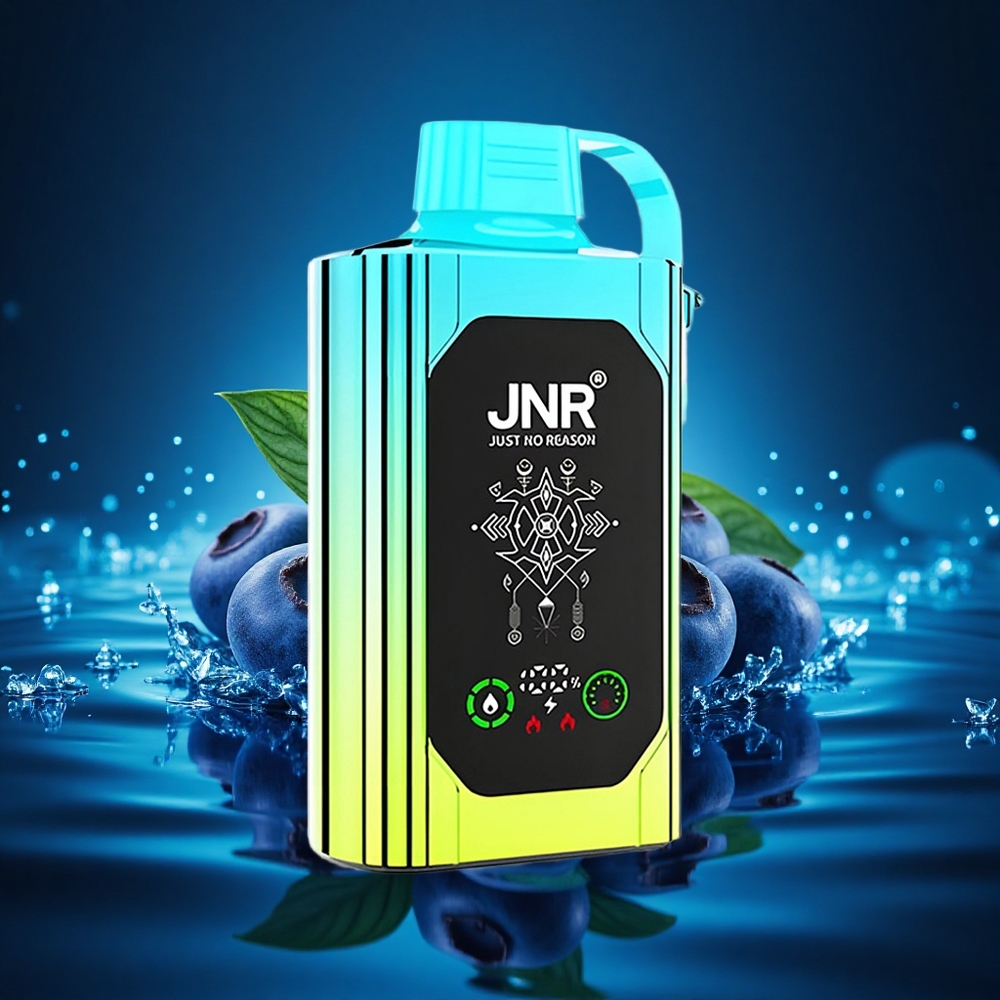 JNR Shisha Hookah Box 20500 Menta Arándano HD Dual Mesh Carga Rápida