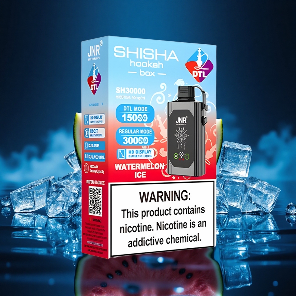 JNR Shisha Hookah Box 20500 Sandía Hielo HD Dual Carga Rápida
