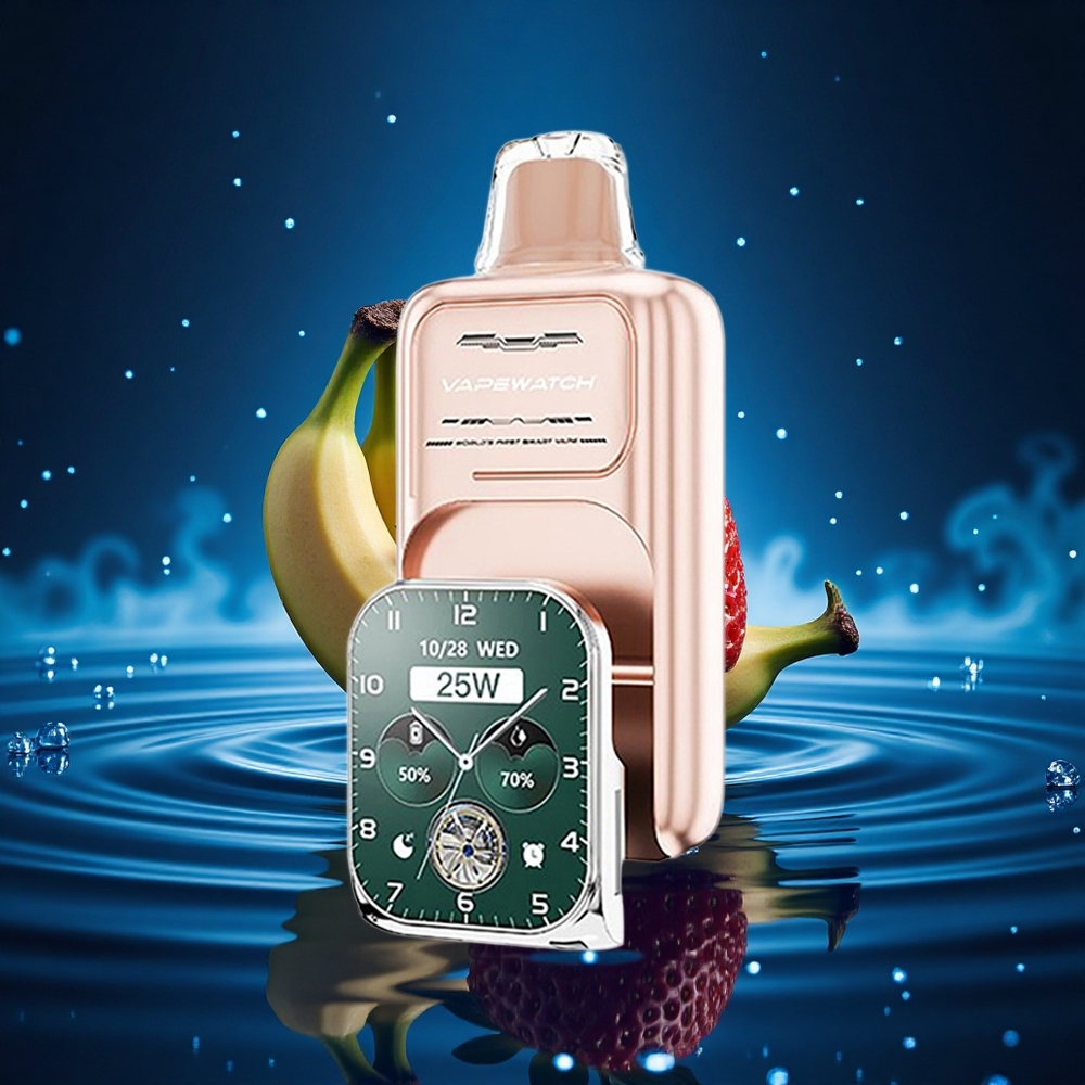 JNR VapeWatch 30000 Fresa Plátano Doble Malla 19mL 5% Tipo-C