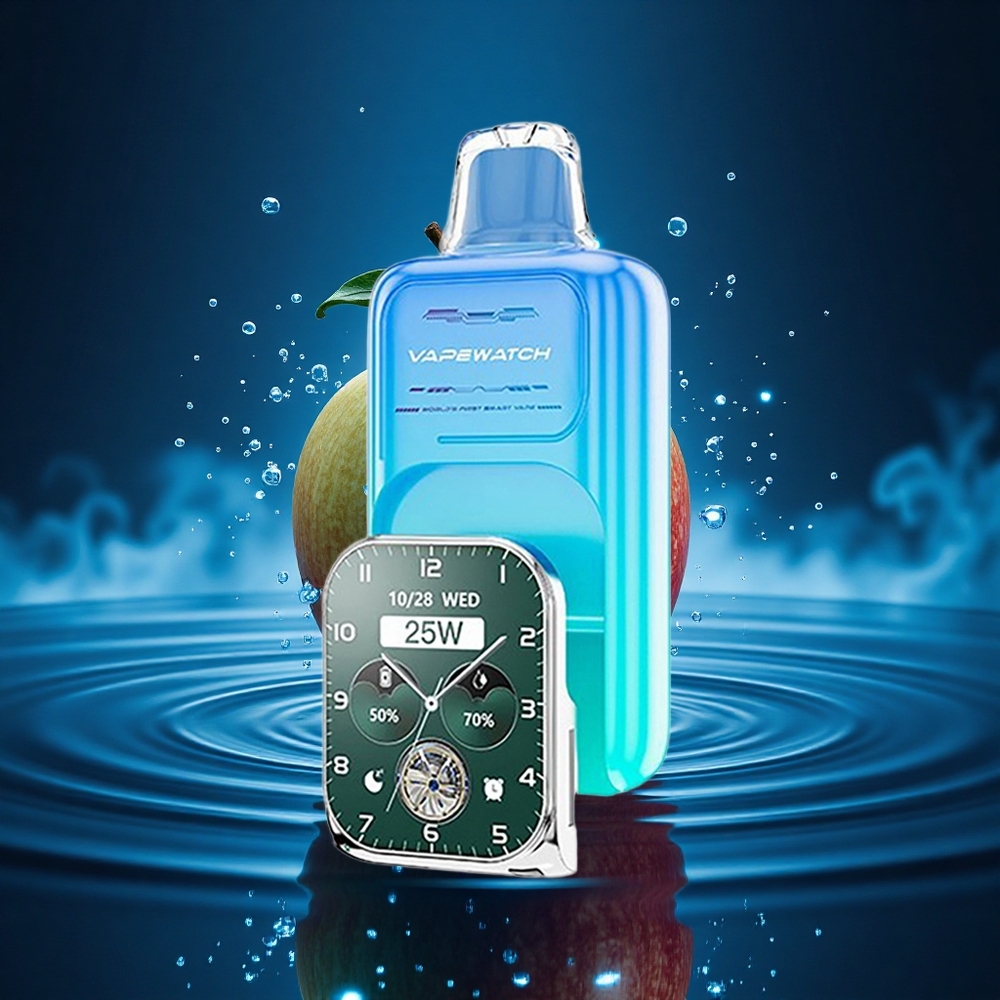 JNR VapeWatch 30000 Manzana Ácida Helada 1000mAh Carga Rápida Tipo-C