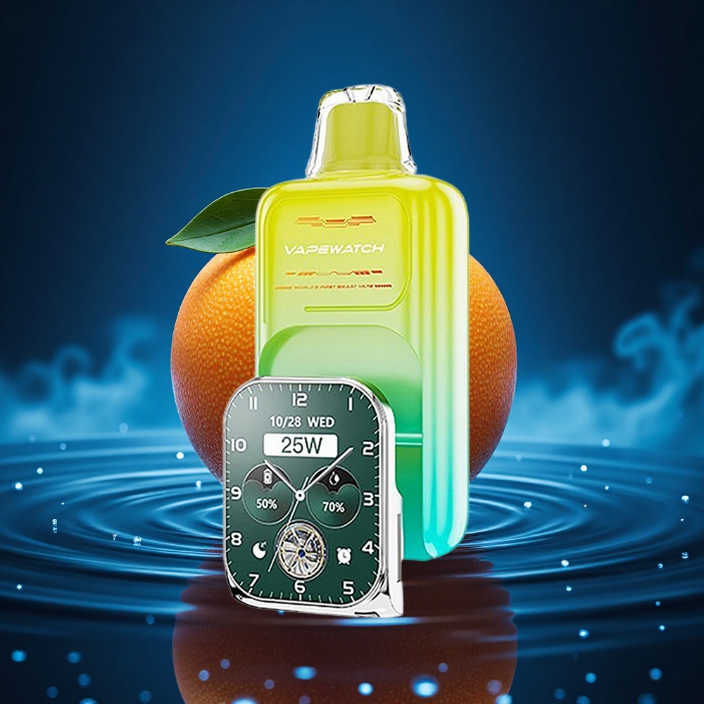 JNR VapeWatch 30000 Naranja Mango Doble Malla Carga Rápida 19mL