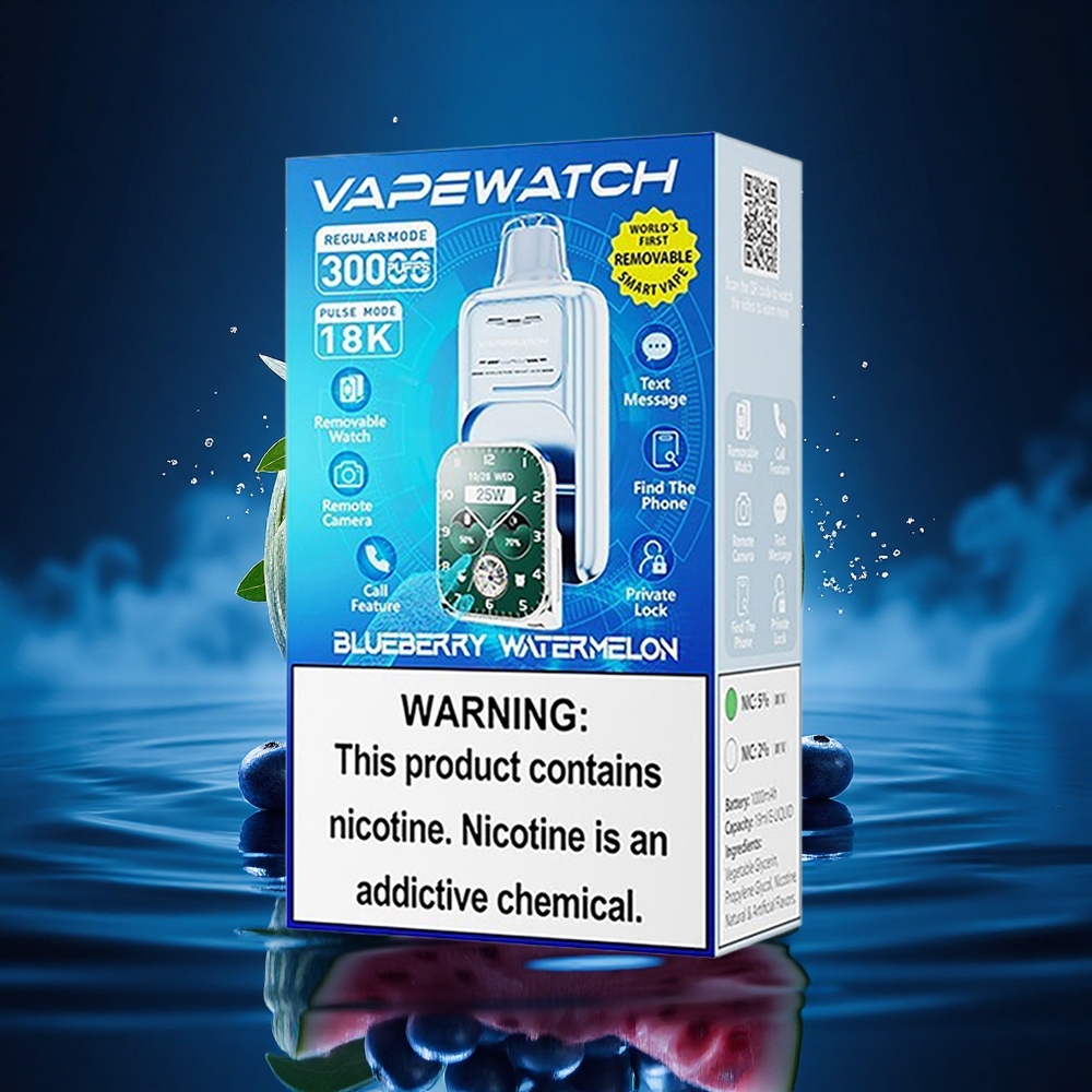 JNR VapeWatch 30000 Sandía Arándano Dual Mesh Carga Rápida 19mL