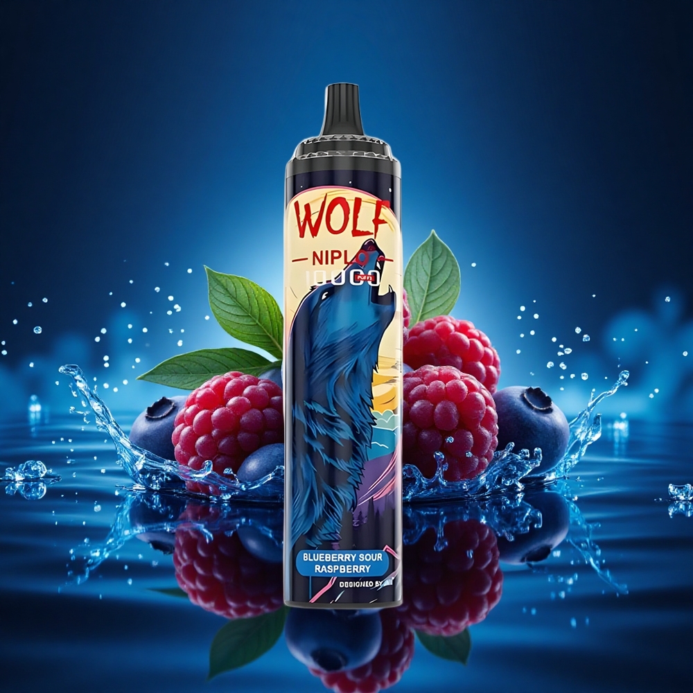 JNR Wolf Niplo 10000 Frambuesa Ácida Arándano 20ml 1.0 Ohm
