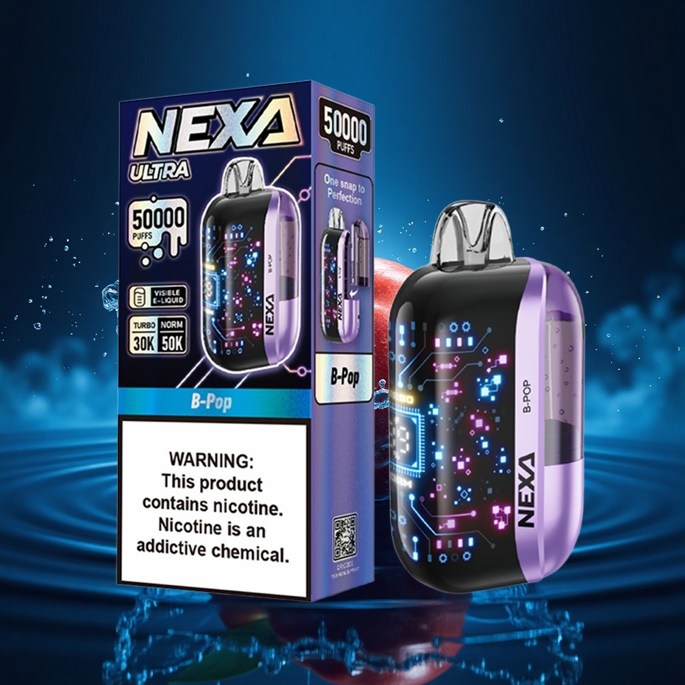 NEXA Ultra 50000 Puffs B-Pop 20ml 5% Pantalla Curva