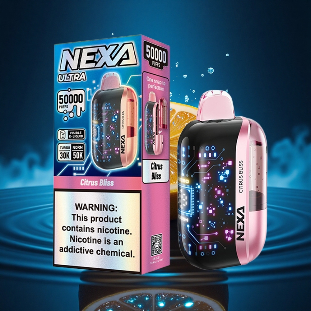 NEXA Ultra 50000 Puffs Felicidad Cítrica 20ml Pantalla 3D
