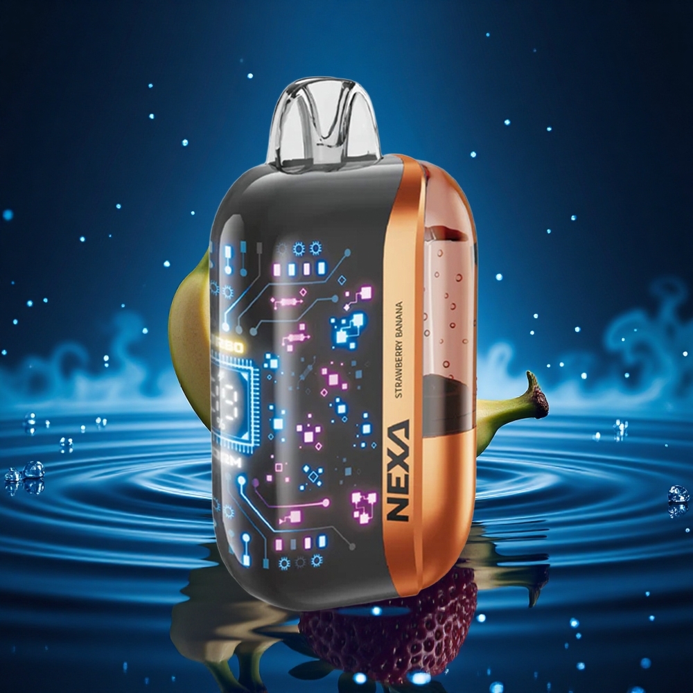 NEXA Ultra 50000 Puffs Fresa Plátano 20ml Pantalla 3D