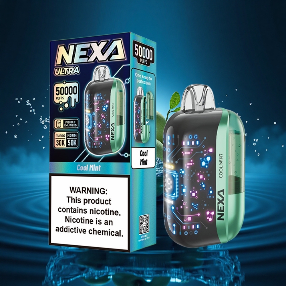 NEXA Ultra 50000 Puffs Menta Fresca 20ml Pantalla 3D