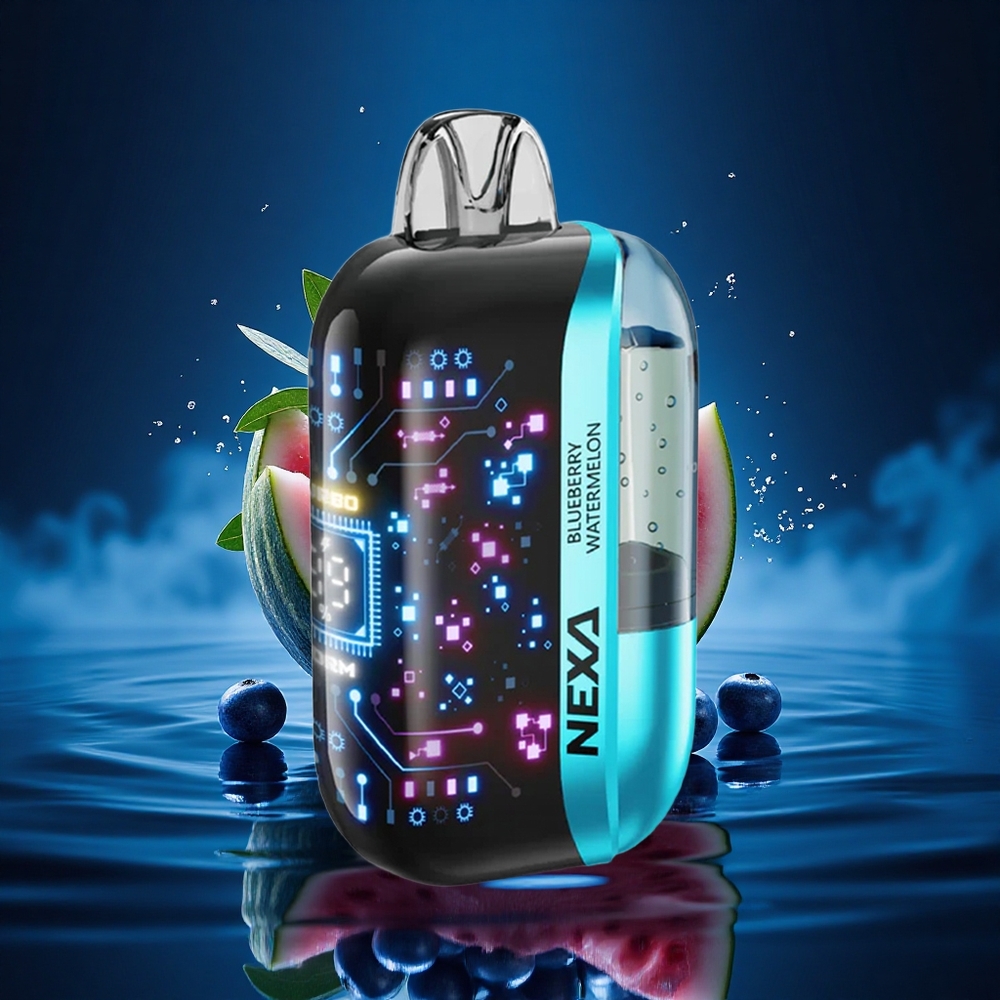 NEXA Ultra 50000 Puffs Sandía Arándano 50K con Pantalla 3D y Carga Tipo-C
