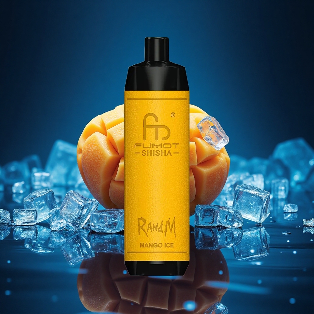 RandM Fumot Shisha 10000 Puffs Mango Hielo LED 18ml Tipo-C