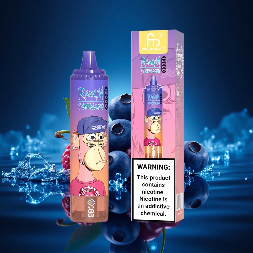 RandM Fumot Tornado 15000 Puffs Arándano Cereza Azul 25ml 850mAh