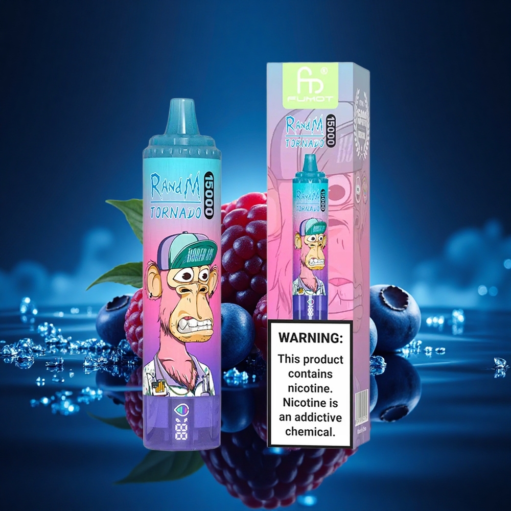 RandM Fumot Tornado 15000 Puffs Arándano Frambuesa 25ml Tipo-C