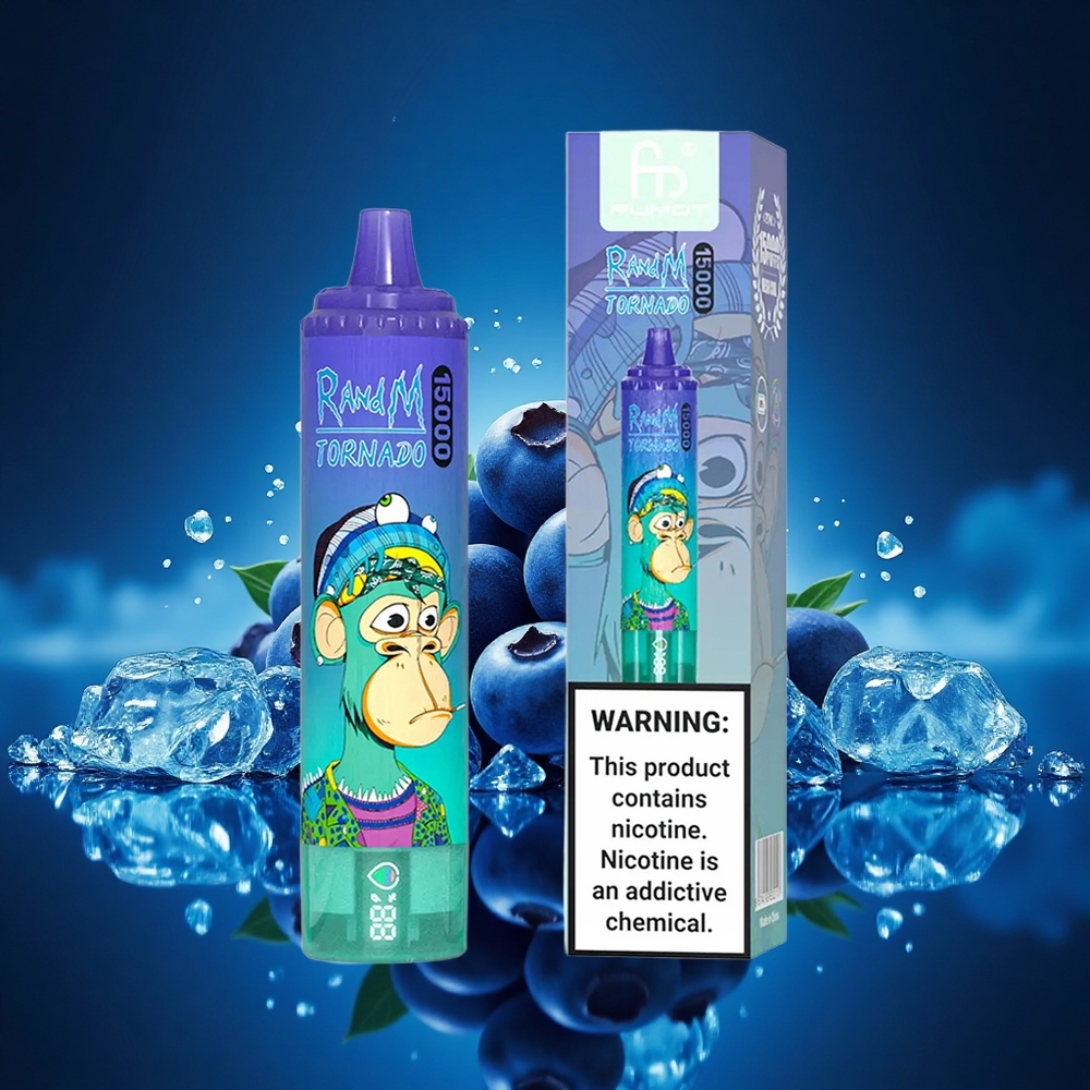 RandM Fumot Tornado 15000 Puffs Arándano en Hielo con 25ml y Malla 0.9 Ohm